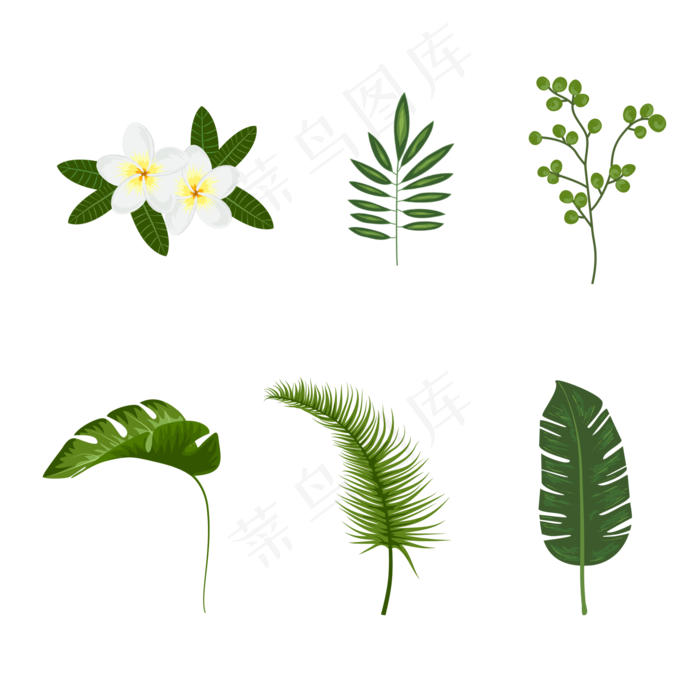七夕情人节植物可商用元素(2000X2000(DPI:150))psd模版下载