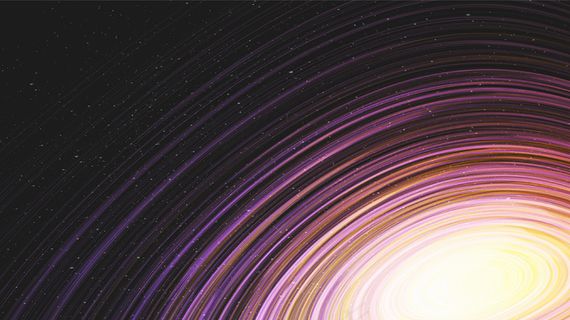 银河系螺旋背景上的超级虫洞