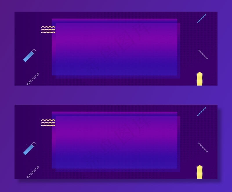 天猫促销季几何紫色banner