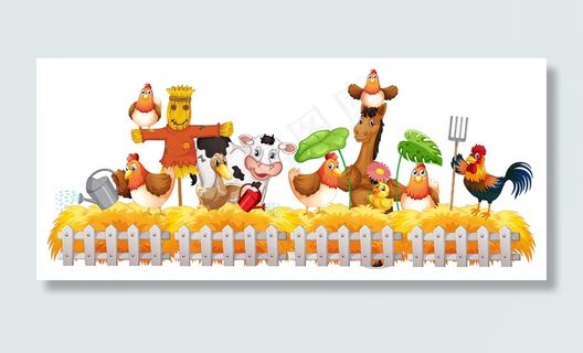 隔离农场中的一群家畜