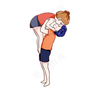 手绘卡通年轻情侣