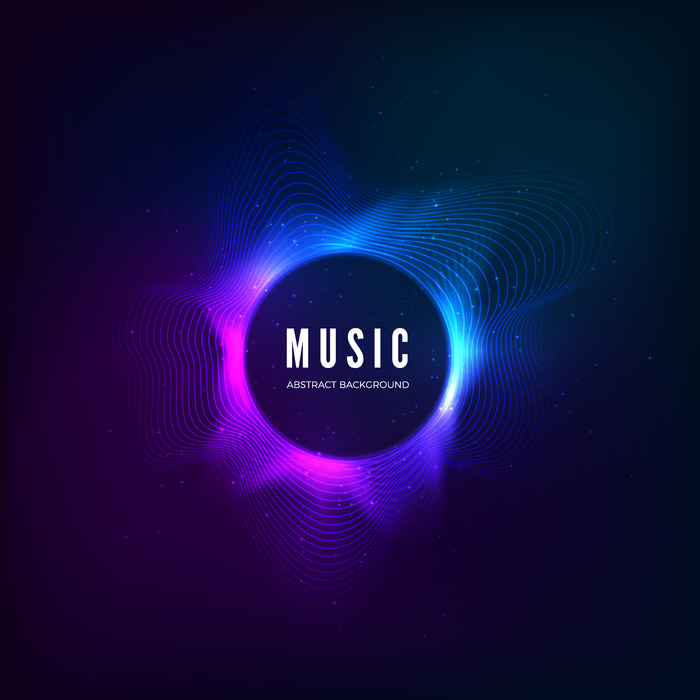 含轻粒子的径向声波曲线eps,ai矢量模版下载