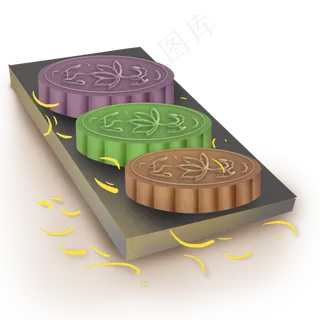 中秋节三色月饼