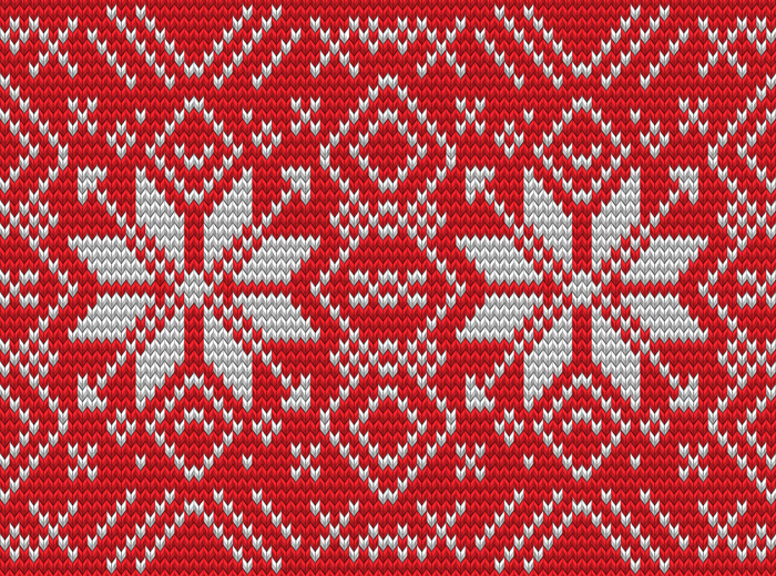 北欧针织完美无缝图案。