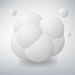 与几何设计元素的抽象背景。细胞hud、细菌的创意概念载体