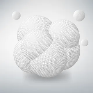 与几何设计元素的抽象背景。细胞hud、细菌的创意概念载体