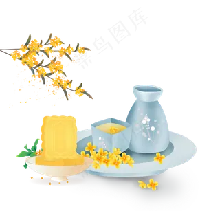 中秋节桂花糕加桂花酒