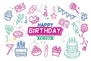 手绘生日背景