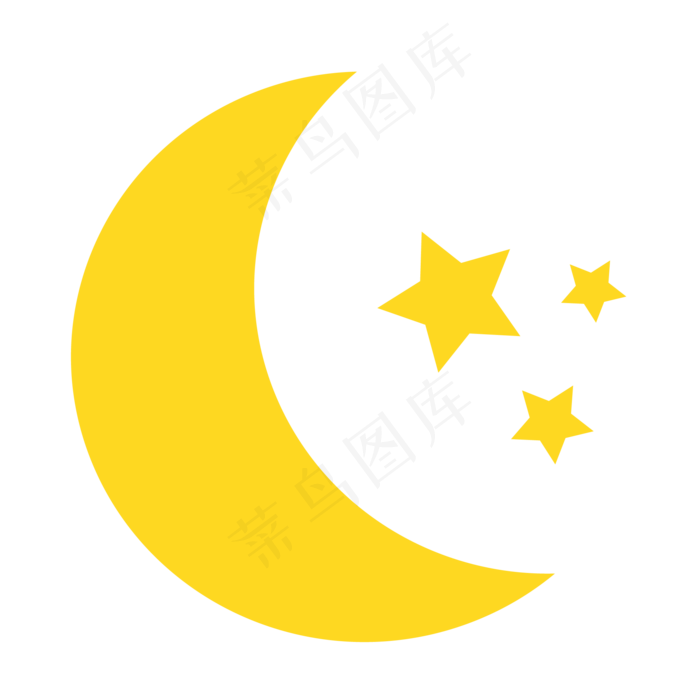 七夕节卡通月亮星星(2000*2000px 300 dpi )ai矢量模版下载
