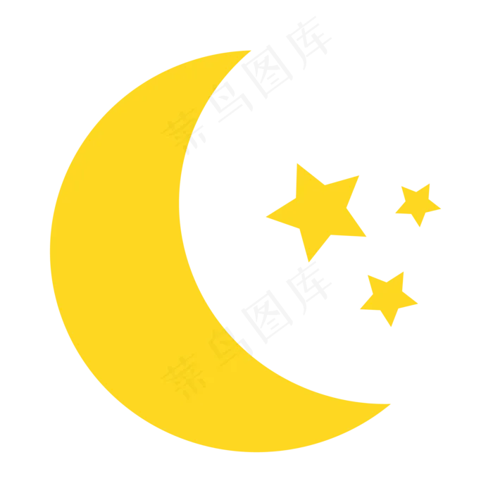七夕节卡通月亮星星(2000*2000px 300 dpi )ai矢量模版下载