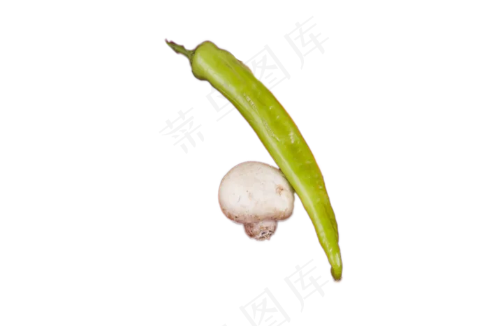 一个绿色的青椒和蘑菇(2000X1333(DPI:240))psd模版下载