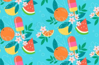 使用夏季图案进行缩放的背景