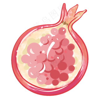 卡通水果石榴系列成熟颗粒