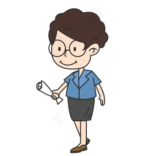 手绘矢量教师节老师卡通人物