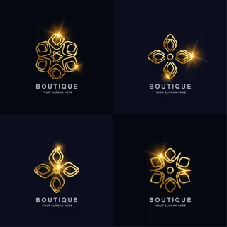 抽象金花或精品装饰标志集收藏。