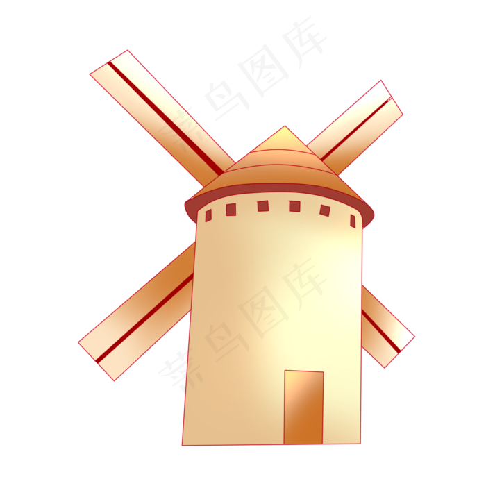 建筑景点荷兰风车(2000X2000(DPI:300))psd模版下载