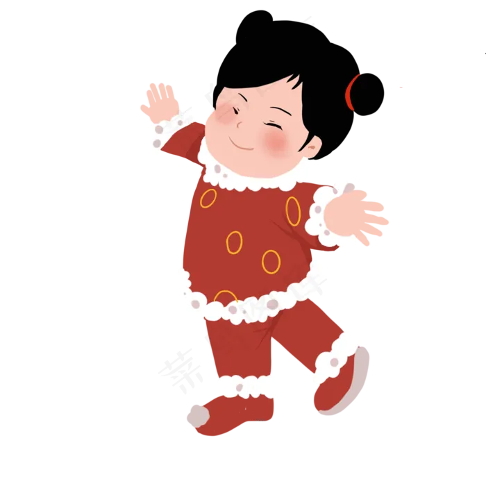 新年元旦春节福娃(2000X2000(DPI:350))psd模版下载