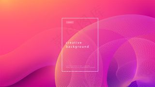 抽象背景粉色设计。具有几何线条和光效的流体流动梯度。运动最小概念。