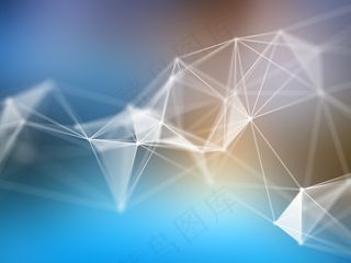 抽象模糊背景下低多边形设计的三维渲染