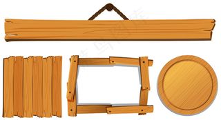 木板插图的不同模板