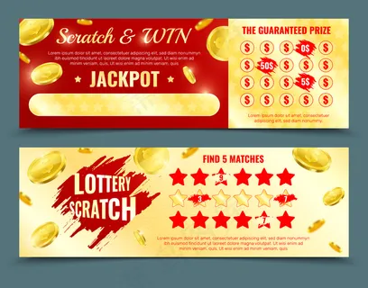 两个不同的设计版本的刮刮彩票卡模型样机与中大奖和保证奖促销孤立