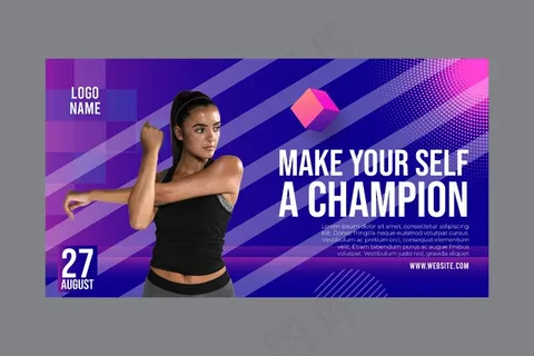 健身活动横幅banner模板 健身活动横幅banner模板