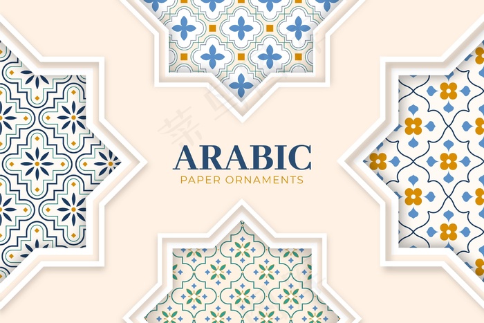 纸制阿拉伯装饰背景