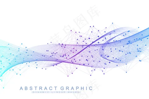 具有彩色动态波的抽象背景