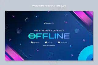 渐变彩色音乐节twitch背景