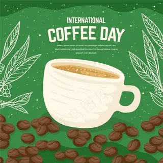 手绘国际咖啡日