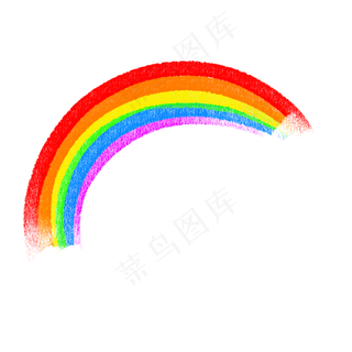 手绘蜡笔儿童节彩虹
