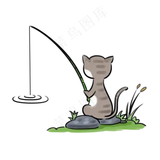 寒露习俗小猫钓鱼