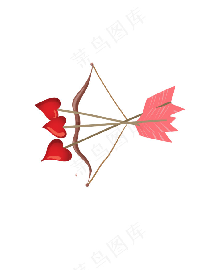 矢量手绘卡通爱心箭头(4167*5208px 300 dpi )ai矢量模版下载