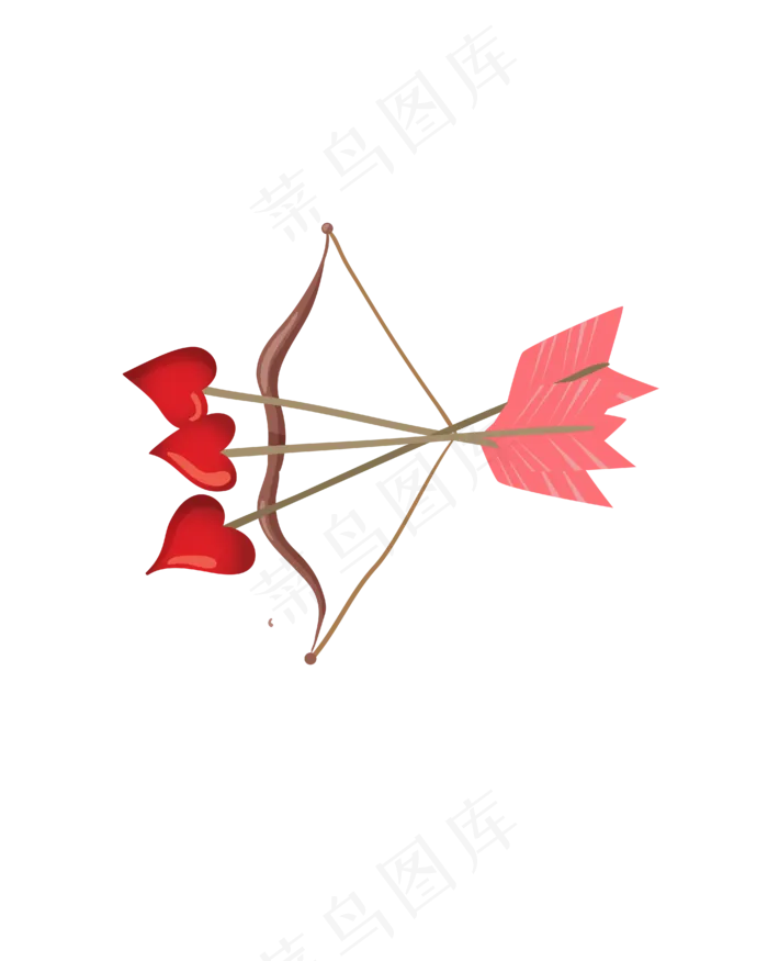 矢量手绘卡通爱心箭头(4167*5208px 300 dpi )ai矢量模版下载