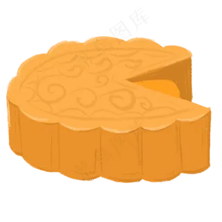 手绘卡通中秋节月饼免抠图