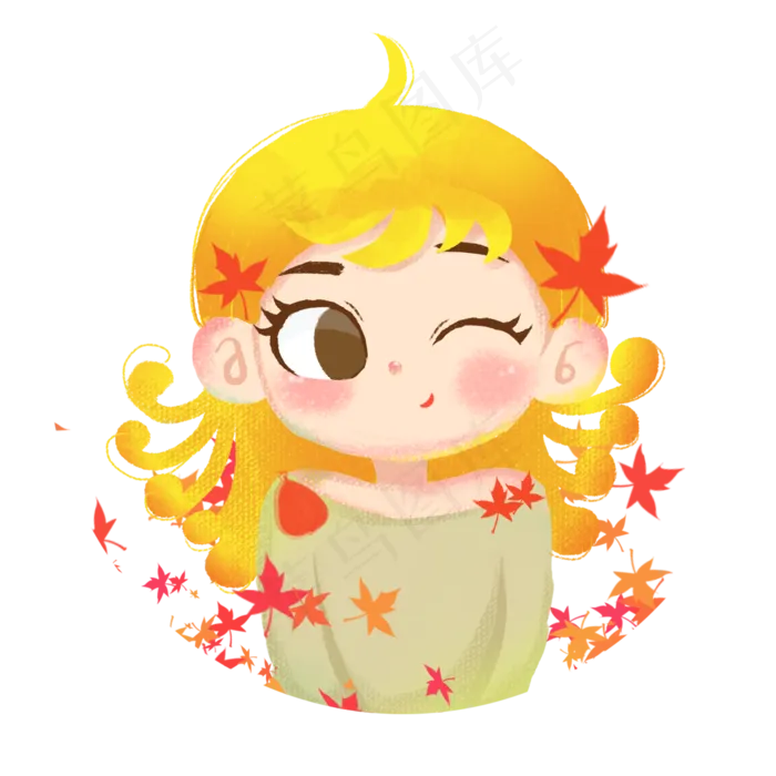 卡通手绘蜡笔水彩人物(2000X2000(DPI:300))psd模版下载