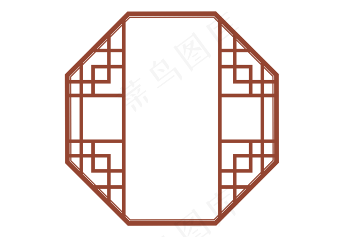 古典多边形窗户边框