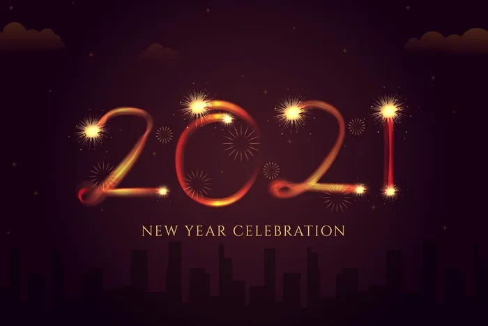 烟花2021年新年背景