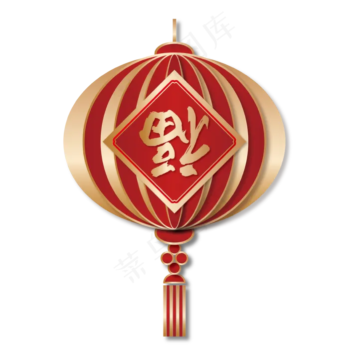 新年新春立体福字灯笼(3544*3544px 300 dpi )ai矢量模版下载
