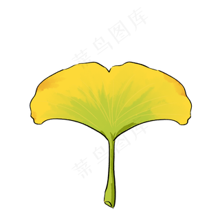 银杏叶秋天落叶手绘书签标本可商