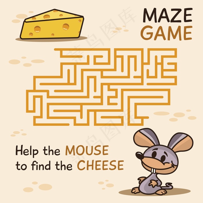 儿童迷宫插画