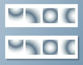 具有方形形状的半色调背景集