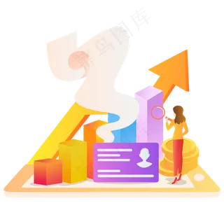 金融柱状图矢量图