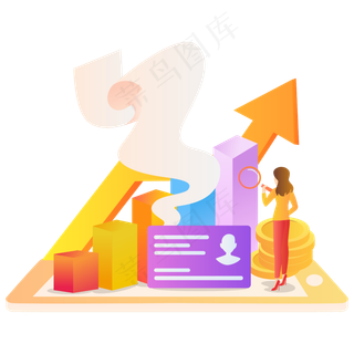 金融柱状图矢量图