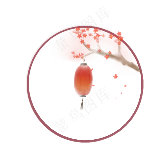 梅花古风边框(3000X3000(DPI:300))psd模版下载