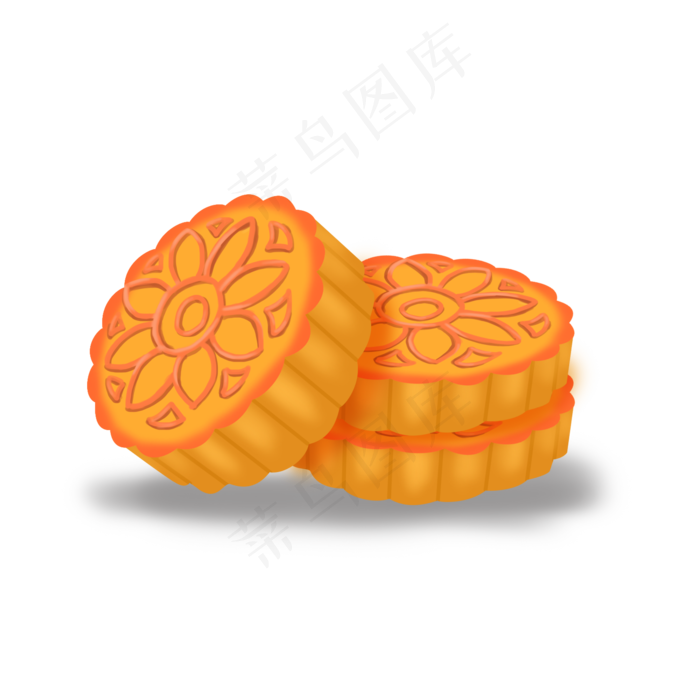 黄色的月饼(2000X2000(DPI:300))psd模版下载