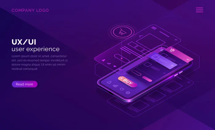 用户体验等轴测概念，ux ui线框eps,ai矢量模版下载
