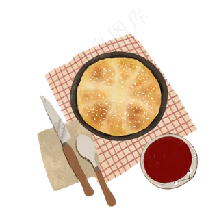 七夕暖心早餐素材