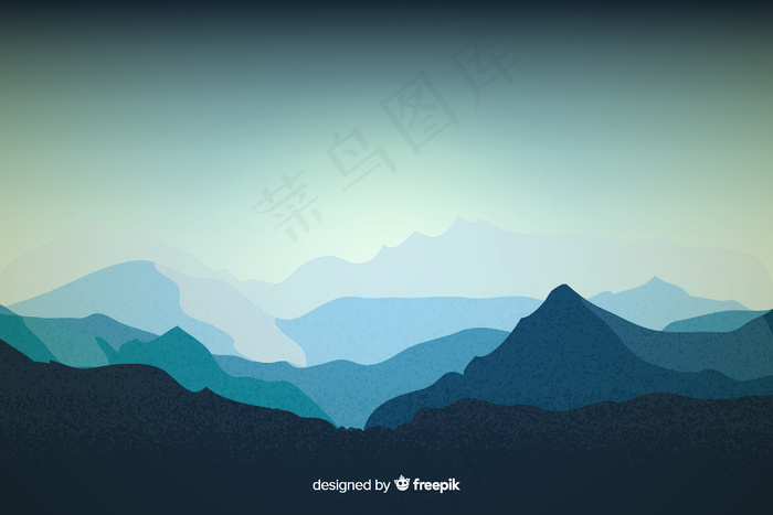 蓝山视图背景eps,ai矢量模版下载