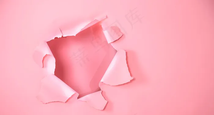 背景是粉红色的，上面有个广告孔